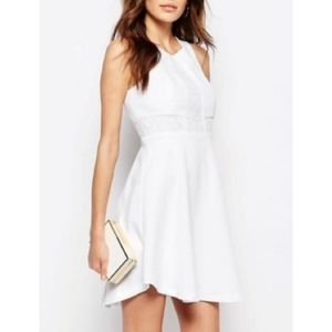 NWT BCBG Generation cutout skater lace mini dress